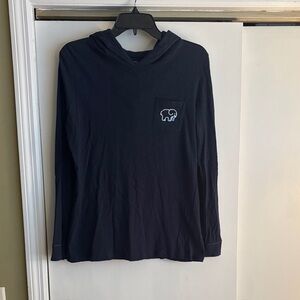 Ivory Ella Black Long Sleeve Tee with hood